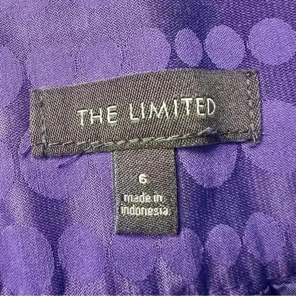 THE LIMITED Women’s Purple Chic Polka Dot Flared Skirt Size 6 - Picture 8 of 11